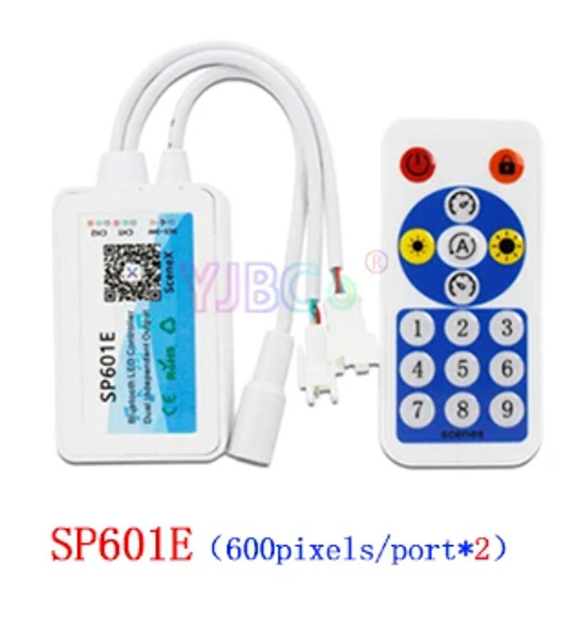 Description Picture 3 of item5V-24V 12V WS2812B WS2812 Music Controller 2/4/8 CH Signal Output Built In Mic WS2815 LED Light Strip Bluetooth App IOS Android