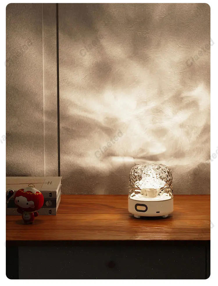 Description Picture 5 of itemNew Bedside Night Light with Bluetooth Speaker Water Pattern Projection Small Table Lamp Bedroom Romantic Atmosphere Light
