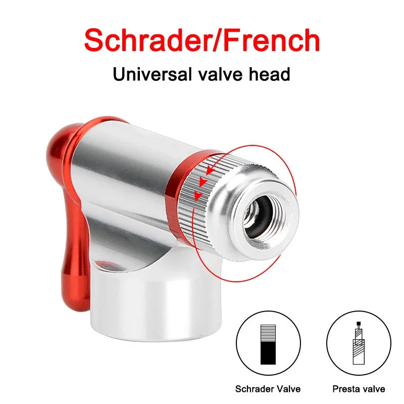 Description Picture 5 of itemAlloy Bike Tire Air CO2 Pump Mini Cycling Bicycle CO2 Inflator Head With Insulated Sleeve Set without gas