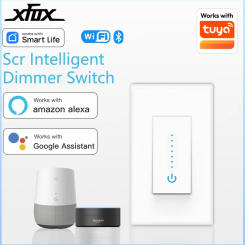WiFI Smart Dimmer Switch US Thyristor Slider Light Dimmer Switch Supports Tuya Alexa Voice Remote Control Intelligent Timing