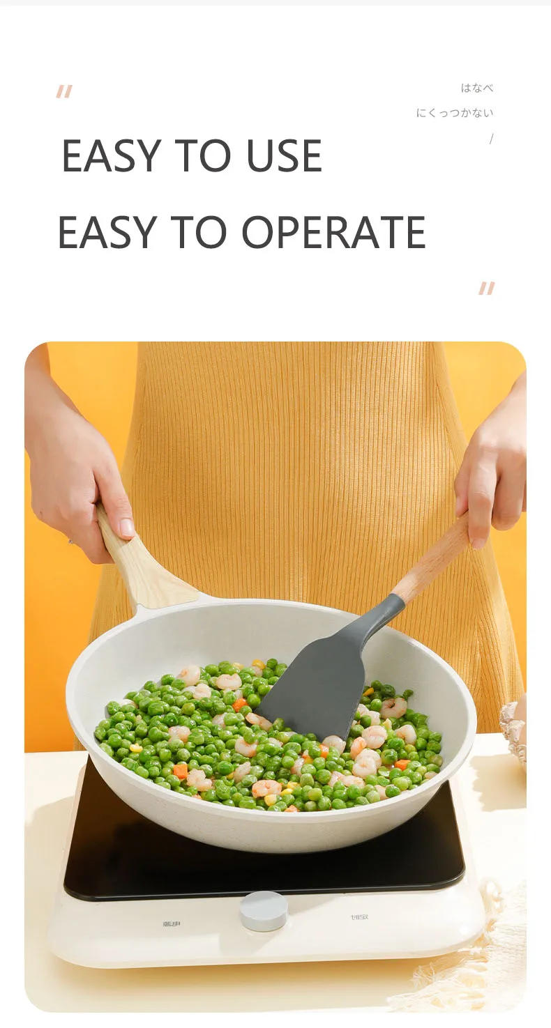 Description Picture 5 of itemDurable Frying Pan Wok Pan Non-stick Ceramic Pot Induction Gas Stove Universal Cookware Steak Cooking Saucepan Nonstick Pan