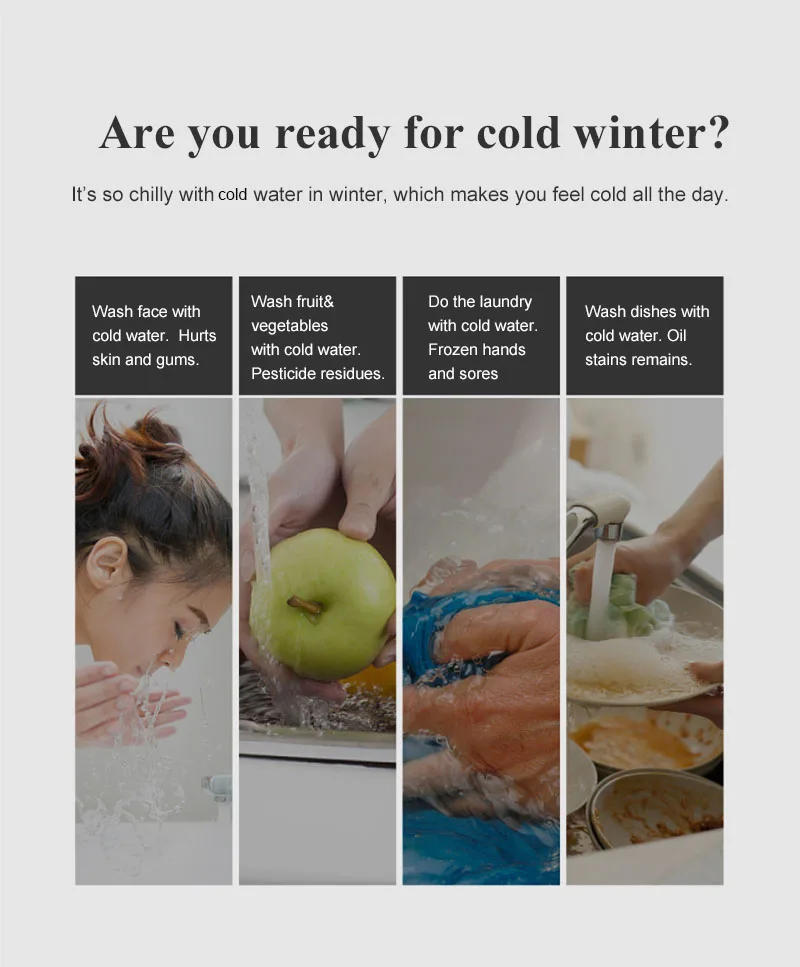 Description Picture 4 of itemBriwellna Electric Water Heater 220V Flowing Heater Kitchen Faucet 2 in 1 Tap Tankless Water Heating Mixer Electric Geyser