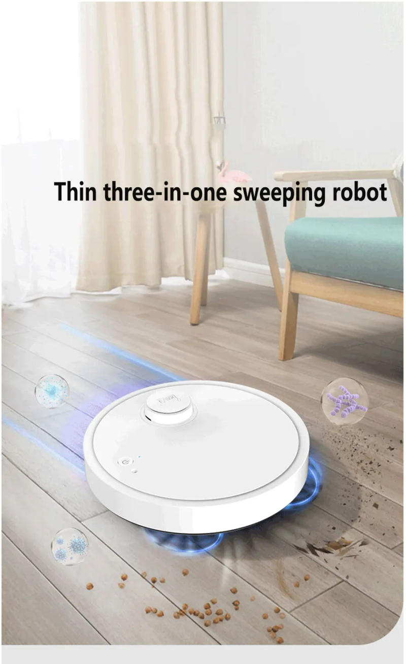 Description Picture 2 of item3-in-1 Wireless Robot Vacuum Cleaner Automatic Sweeping Wet and Dry Ultra-Thin Smart Cleaning Machine Mopping for Home