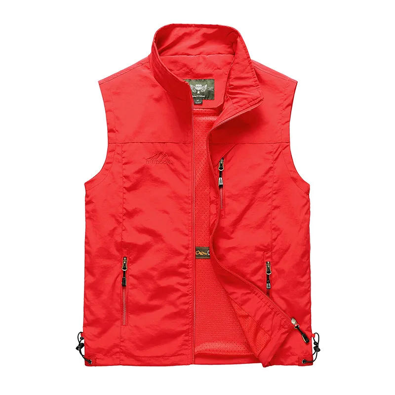 Description Picture 6 of itemMen Outdoor Mesh Vests Jackets Male Climbing Multi-pocket Fishing Photography Vests New Summer Men Breathable Vests Coats Size 5