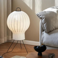 Minimalism Silk Stand Light Wabi Sabi Japan Floor Lamps Living Room Bedroom Corner Stand Lamps Coffee Shop Indoor Lighting