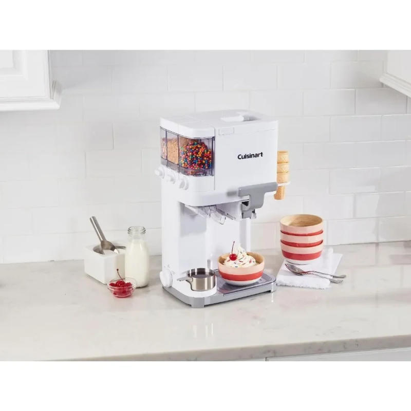 Description Picture 6 of itemSoft Serve Ice Cream Machine- Mix It In Ice Cream Maker for Frozen Yogurt, Sorbet, Gelato, Drinks 1.5 Quart, White