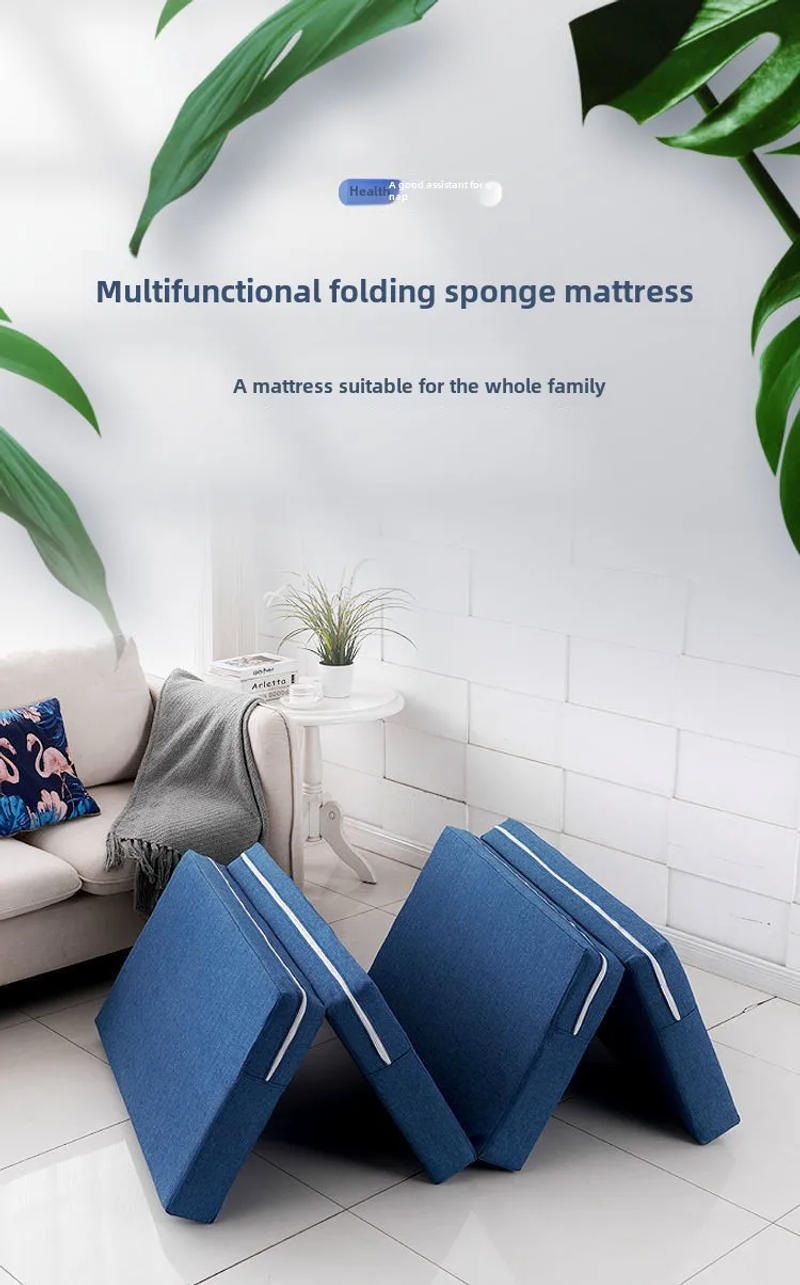 Description Picture 2 of itemSponge folding mattress, floor mat, nap mat, office single nap mat, Japanese style lazy bed, outdoor mattress