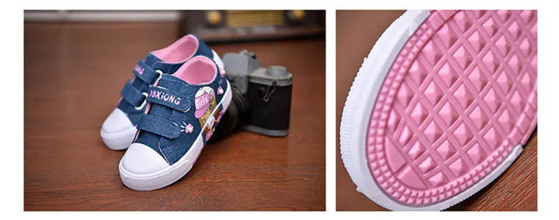Description Picture 4 of itemChildren's Canvas Shoes For Kids Breathable Flat Sneakers Toddler Boy Girl Denim Casual Trainers New Spring Runing Leisure Shoes