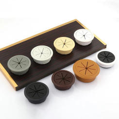 80MM Round Silicone Cable Cord Grommet Rubber Grommets Table Console Hole Cover Wire Organizer For Desktop Cable Pass