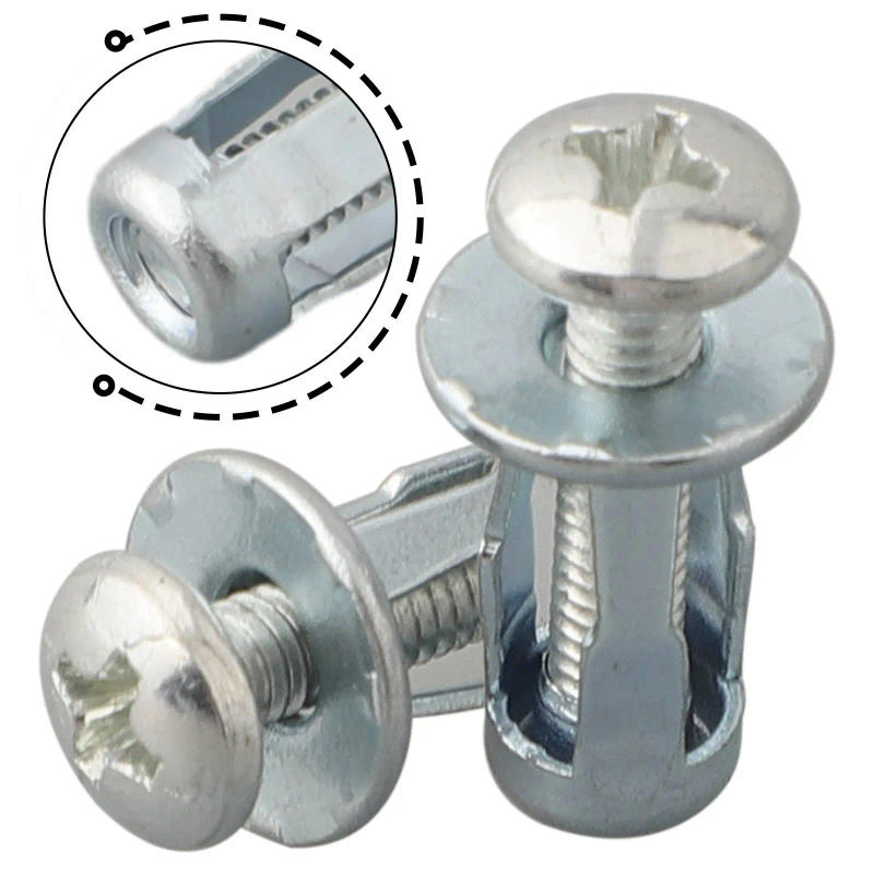 Description Picture 4 of item20 Pieces Expansion Screw Nut Petal Rivet Nut Metal Nut Bolt Hollow Iron Sheet Plastic Plate Furniture Hardware