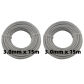 3.0mm x 15m-2pcs