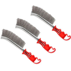 Steel Wire Brush/Wooden Metal Rust Removal Roller Brush Polishing Barbecue Cleaning Brush Suitable for Cleaning Barbecue Grilles