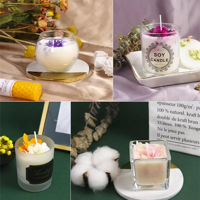 Description Picture 3 of item1KG Scented Candle Raw Material Natural Soy Wax 100% Additive-Free DIY Handmade Candle Making Supplies Smokeless Candle