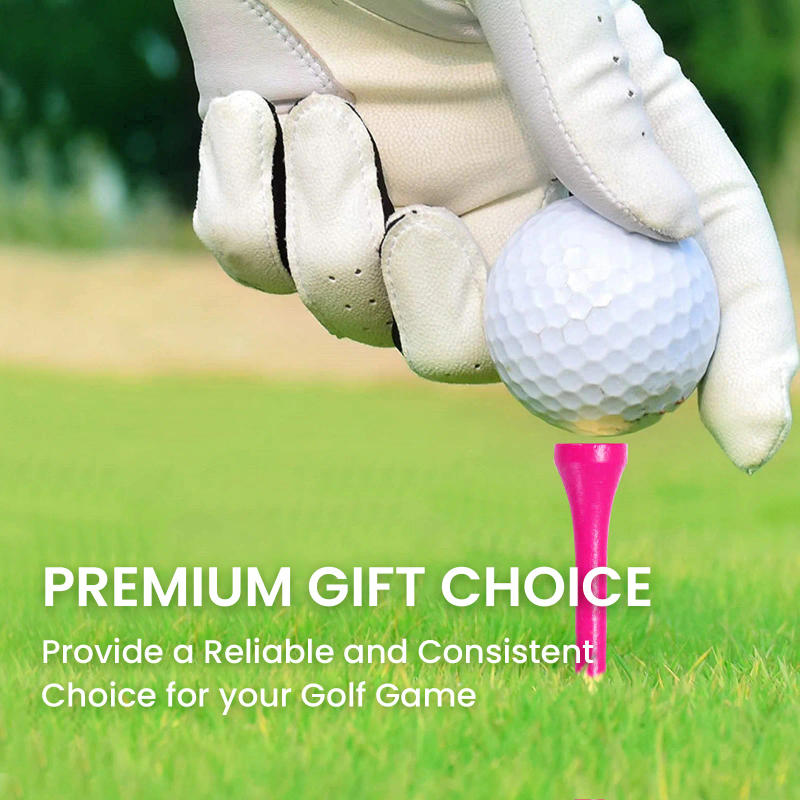 Description Picture 5 of item250/500/1000/2000 Pack Golf Tees Bulk Pink Wood Golf Tees Wooden Long Tall Golf Ball Holder for Men Women Golf Gift Practice