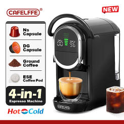 Cafelffe 4in1 Coffee Machine Dolce gusto Nespresso Capsule ESE Pod Ground Coffee Coffee Cafeteria 19Bar Hot/Cold,Gift for Lover