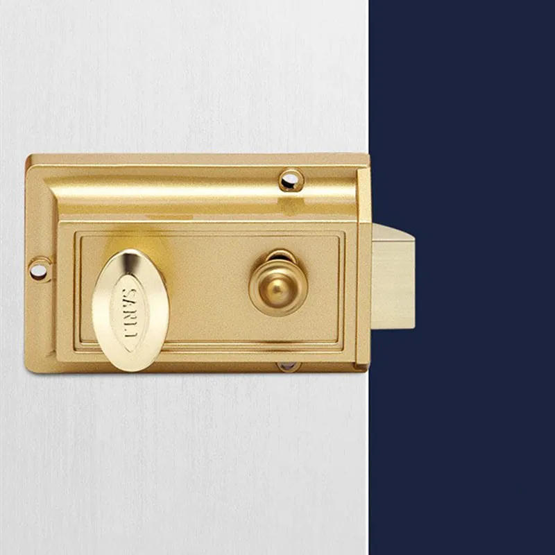 Description Picture 2 of itemRetro Style Exterior Door Locks Zinc Alloy Indoor Anti-theft Wooden Doors Locks Golden Multiple Safety Door Lock Home Hardware