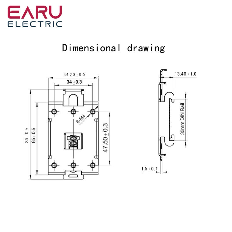 Description Picture 3 of item1Pcs Single Phase SSR 40DA 25DA AA DD 35MM DIN Rail Fixed Solid State Relay Clip Clamp R99-12 Relays Mounting Bracket Buckle