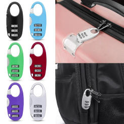 Portable Zinc alloy 3 Digit Password Lock Combination Lock Code Lock Dormitory Cabinet Lock Security Tool Luggage Padlock Home