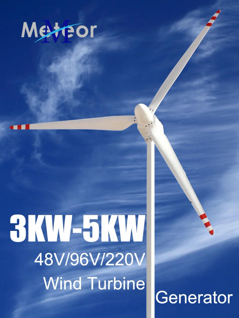 Description Picture 2 of itemHigh Efficiency 3kw 4kw 5kw Horizontal Axis Wind Turbine Generator Windmill Electric Generator Off Grid System Grid Tie System