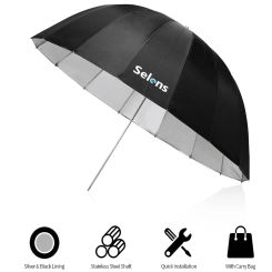 Selens Parabolic Reflective Soft Diffuser Cover Softbox 85/105/130/165CM Photo Studio kits Soft Umbrella Photography Accessories