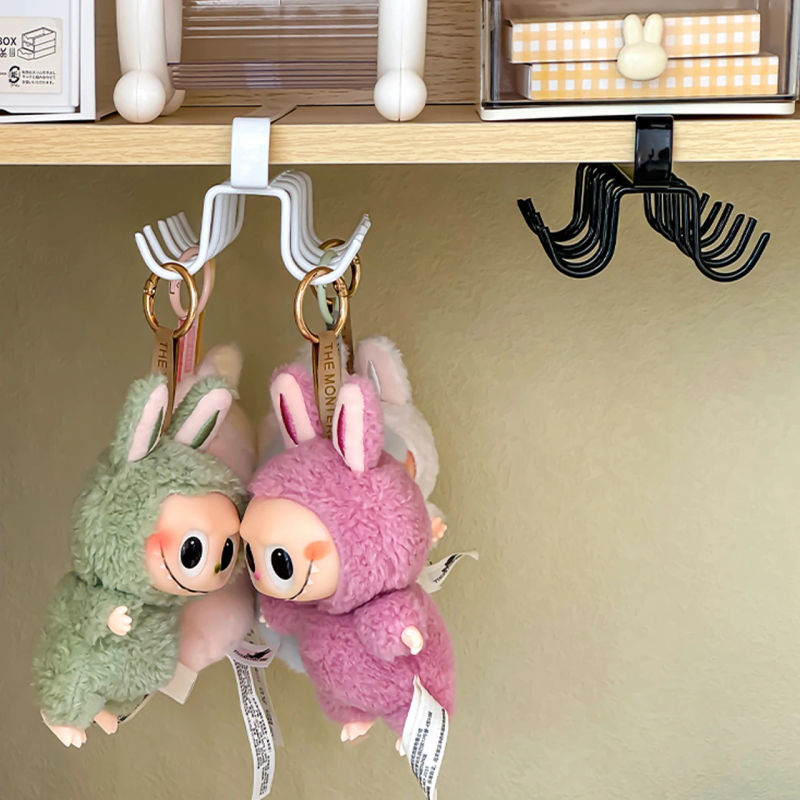 Description Picture 5 of item12 Hooks Storage Rack For Labubu Organizer Wall Hanging Plush Doll Pendant Holder Door Closet Hanger for Labubu