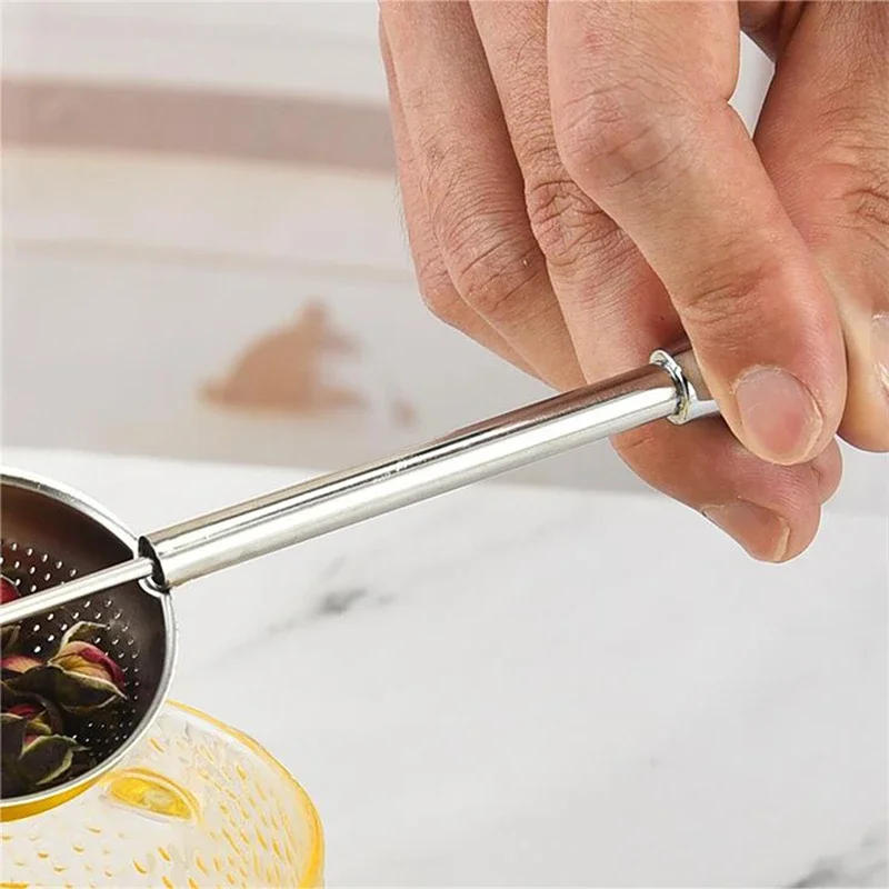 Description Picture 4 of itemStainless Steel Mesh Tea Strainer Infuser Reusable Metal Tea Bag Filter Loose Leaf Green Tea Strainer for Mug Teapot Teaware