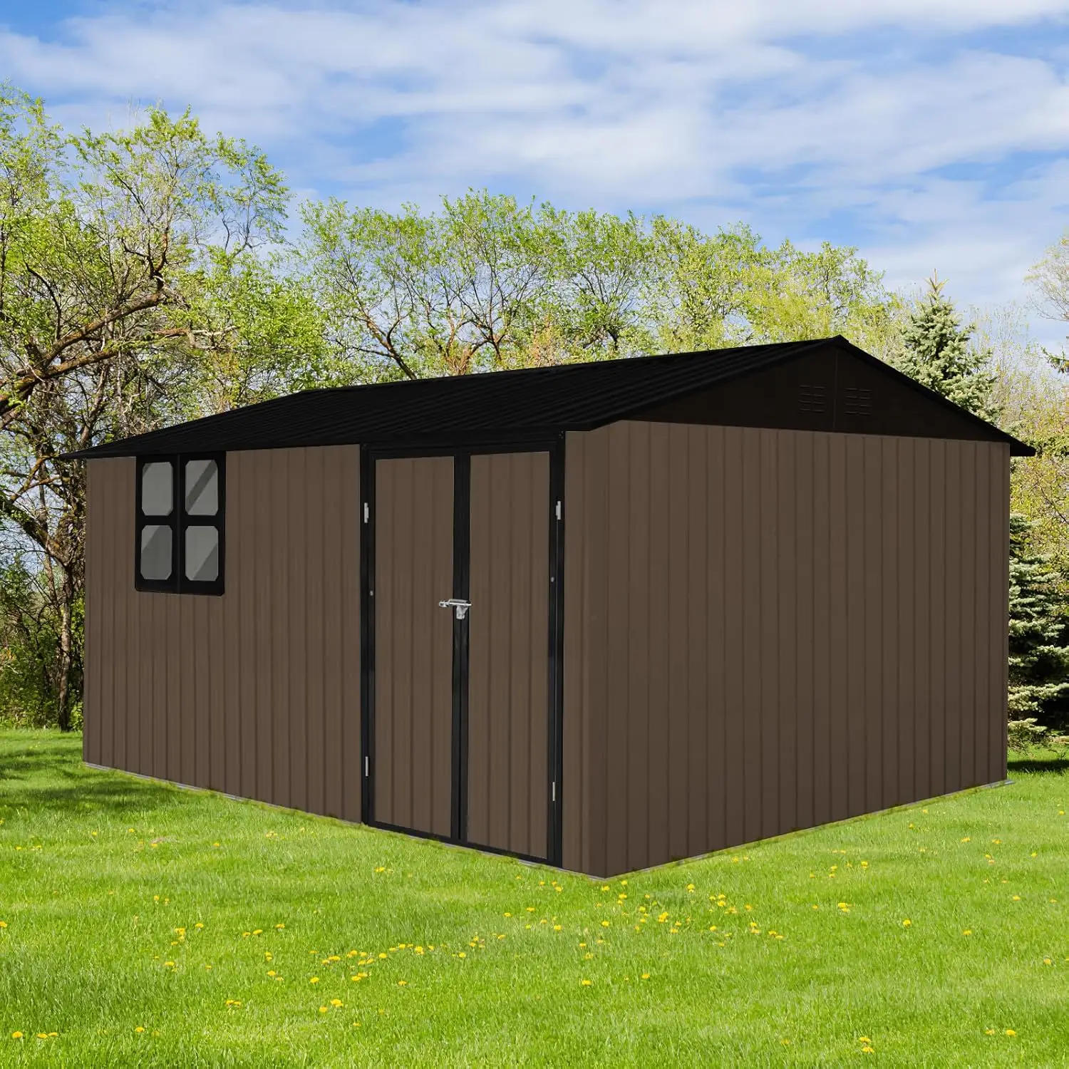 Description Picture 3 of itemStorage Shed, 10'x8' Metal Outdoor Storage Sheds & Outdoor Storage Clearance 8x10 for Backyard and Patio, Metal Shed for Tool