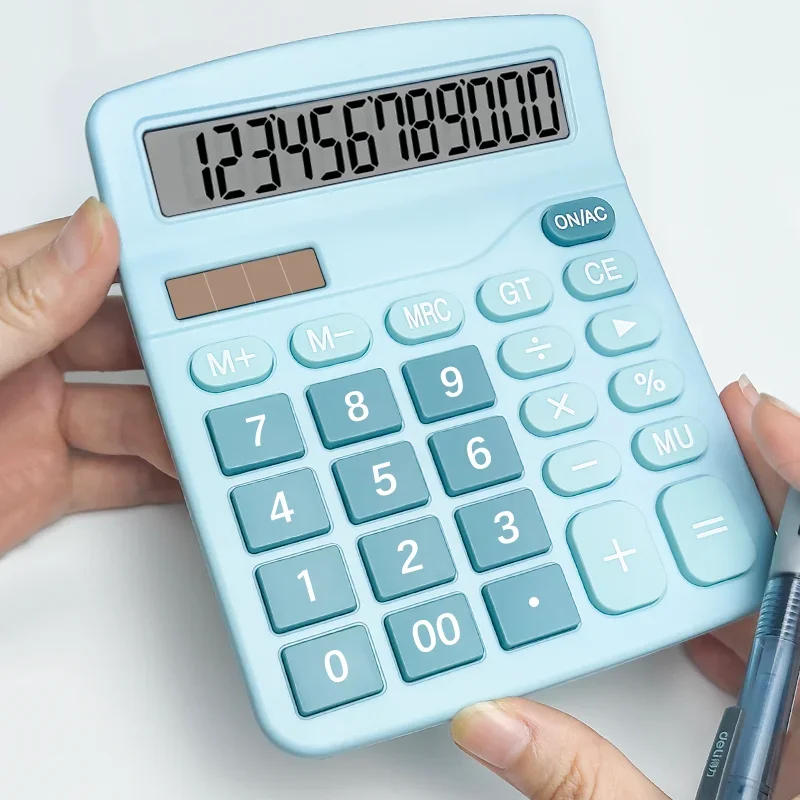 Description Picture 2 of item12-Digit Large LCD Display Calculator Standard Function Calculator with Solar & Battery Dual Power for Home Basic Desktop Office