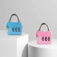 Mini Portable 3 Digit Password Lock Zinc Alloy Anti-theft Travel Luggage Backpack Zipper Lock Dormitory Cabinet Coded Lock