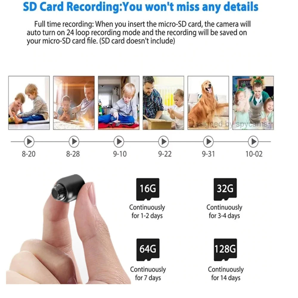 Description Picture 3 of itemMini X5 Camera Wireless 1080P A9 Surveillance Security Video Cam Night Vision Motion Detect Camcorder Monitor Smart Home 2024