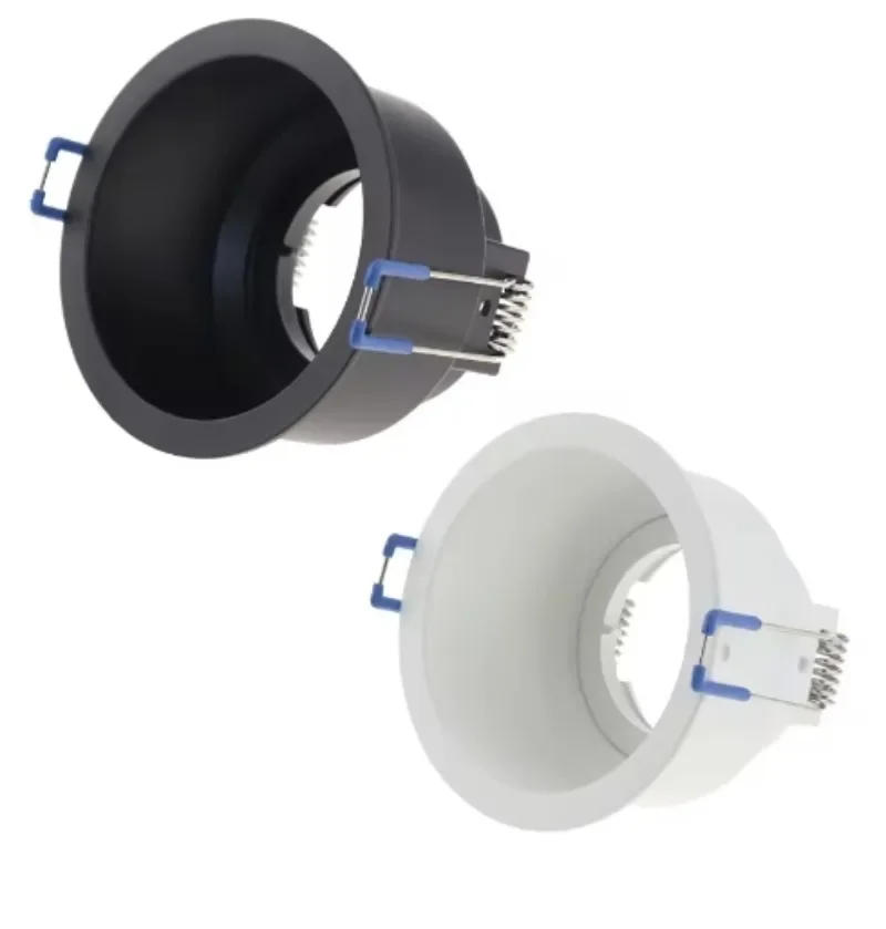 Description Picture 2 of itemPopular Style Front Knob Design Anti-Glare Round Downlight Frame Rotatable LED Spotlight GU10 MR16 White Fixture Housing Frame