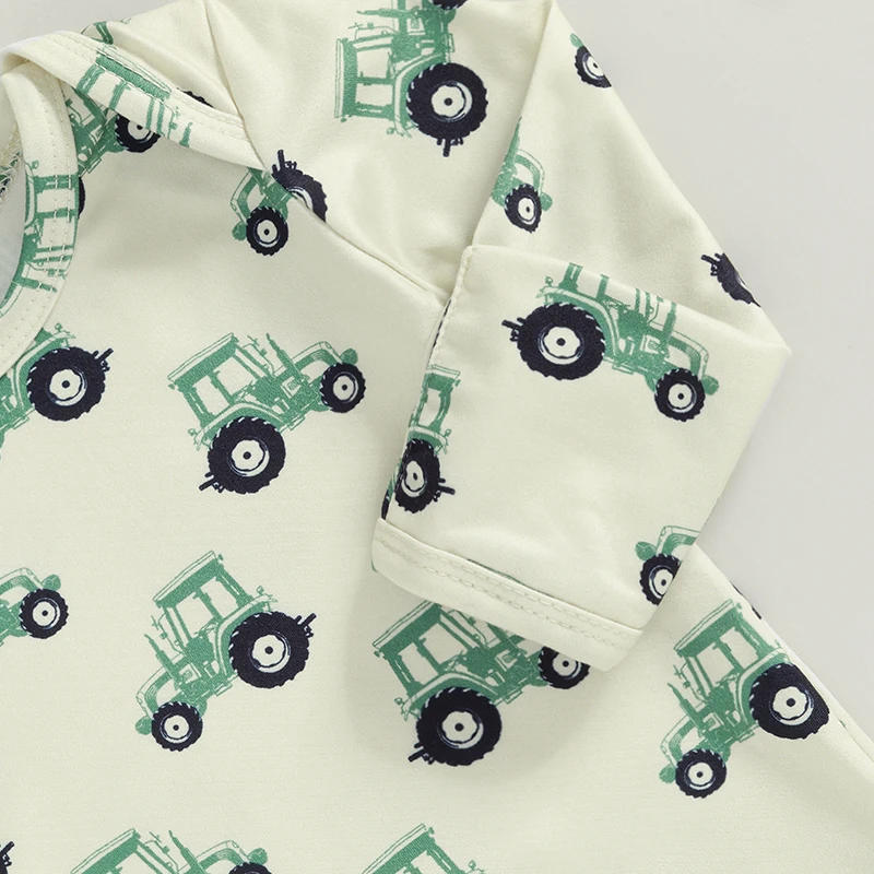 Description Picture 6 of itemBaby Sleeping Bag with Hat Newborn Tractor Print Infant Swaddle Sleeper for Boys Girls