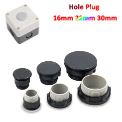 5pcs 16mm 22mm 30mm Hole Plug Distribution Cabinet Button Panel Plug Grey Black Dustproof Plastic Screw Cover Assembly