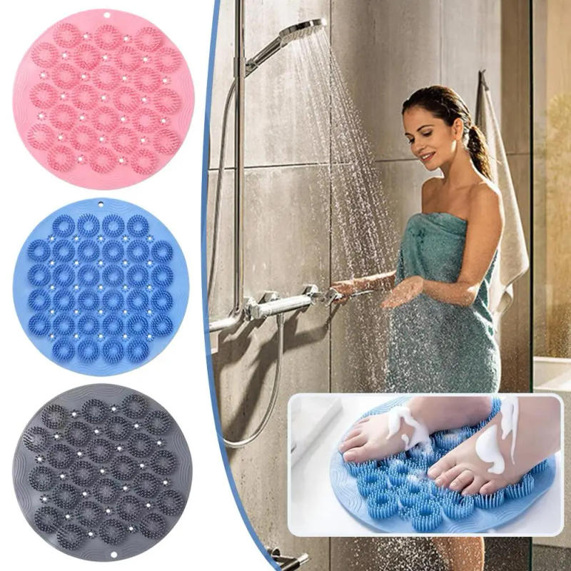 Description Picture 6 of itemLazy Bath Massage Foot Pad Wall Mounted Suction Cup Back Massage Scrubber Mat Exfoliating Strong Suction Non-Slip