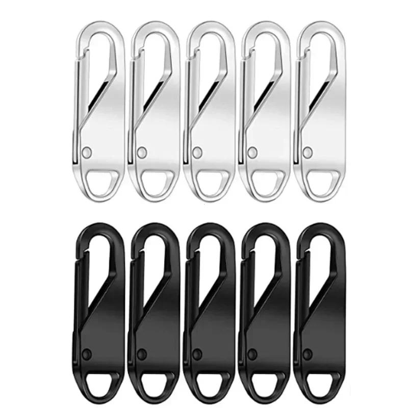 Description Picture 3 of item5Pcs Detachable Zipper Puller Metal Zipper Head Repair Kits Universal Replacement for Luggage Purse Bags Clothes Zipper Slider