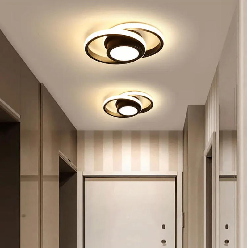 Description Picture 2 of item3 Light Color LED Ceiling Lamp Modern Dimmable Bedroom Chandelier Ceiling Lights For Dining Room Living Room Nordic Aisle Lamp