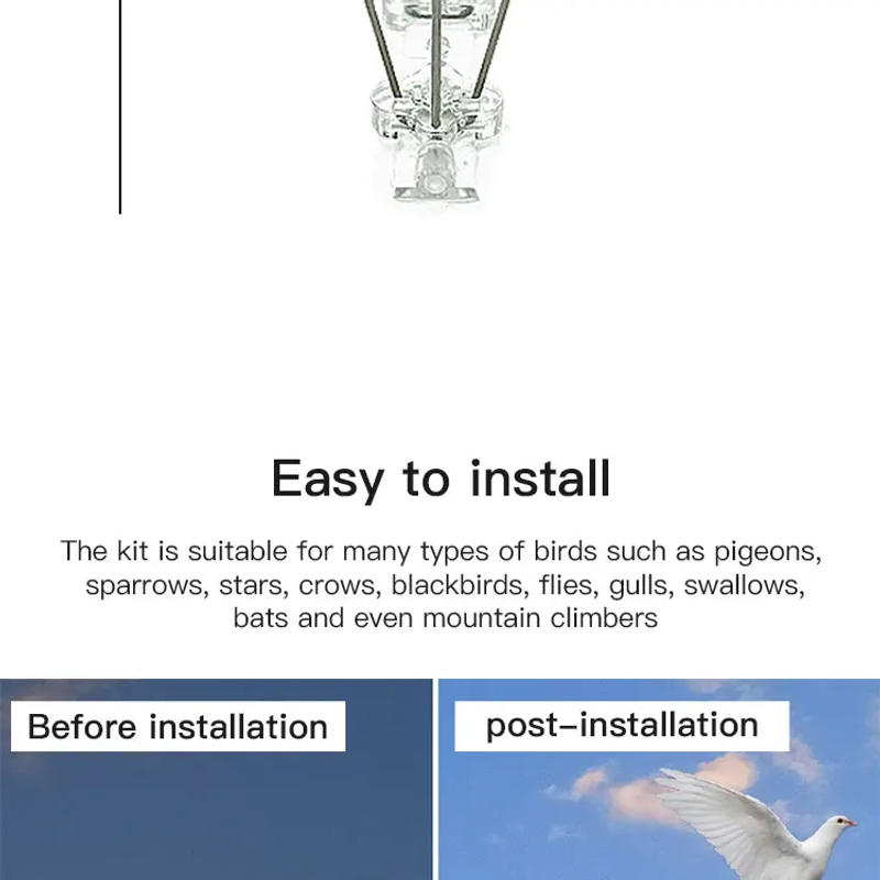 Description Picture 6 of item10pcs/box Gardening Bird Repellent, Stainless Steel for Home Balcony to Prevent Bird Repellent