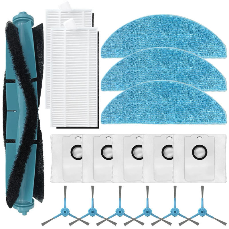 Description Picture 4 of item1set Main Side Brush Filter Dust Bag Mop Cloth For Conga 7490 Immortal Home For X-Treme Robot Vacuum Cleaner Accessories