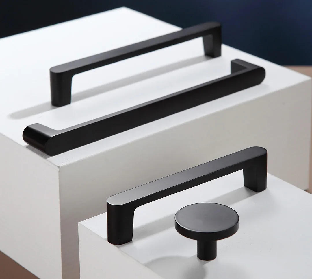 Description Picture 5 of itemModern Solid Brass Cabinet Handles Gold Black Ancient Coffee Kitchen Cupboard Round Door Knobs Wardrobe Pulls Furniture Hardware