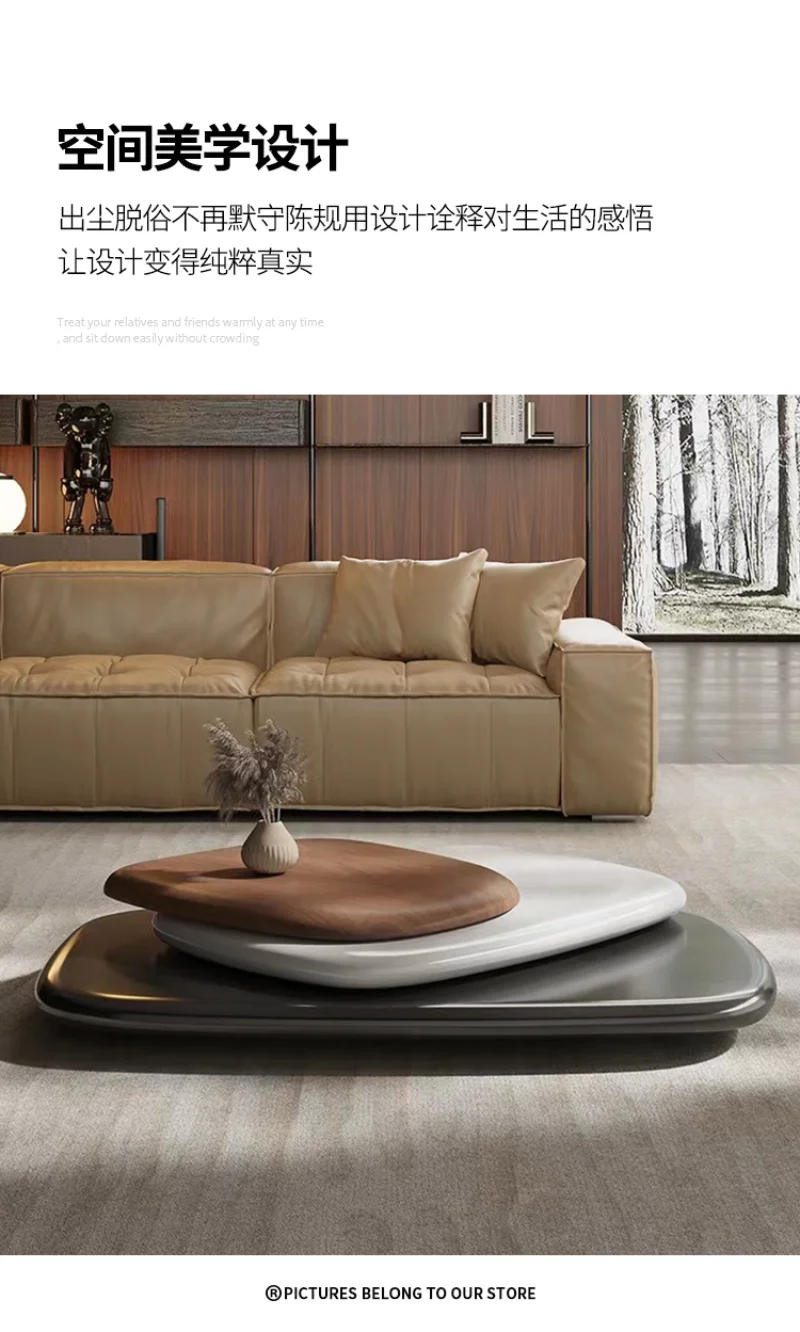 Description Picture 6 of itemRotating Coffee Table, Villa Italian Minimalist Italian Designer Creative Floating Tea Table for Large Apartments, High Quality