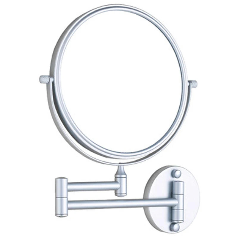 Description Picture 4 of itemFolding Cosmetic Mirror Wall-mounted Punch-free Bathroom Accessories Telescopic Black Metal Magnifying Beauty Round Wall Mirror