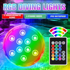 3.7v Rgb Submersible Led Light Night Lamp For Fish Pond Swimming Pool Lighting Fixture With Remote Control Z8w8