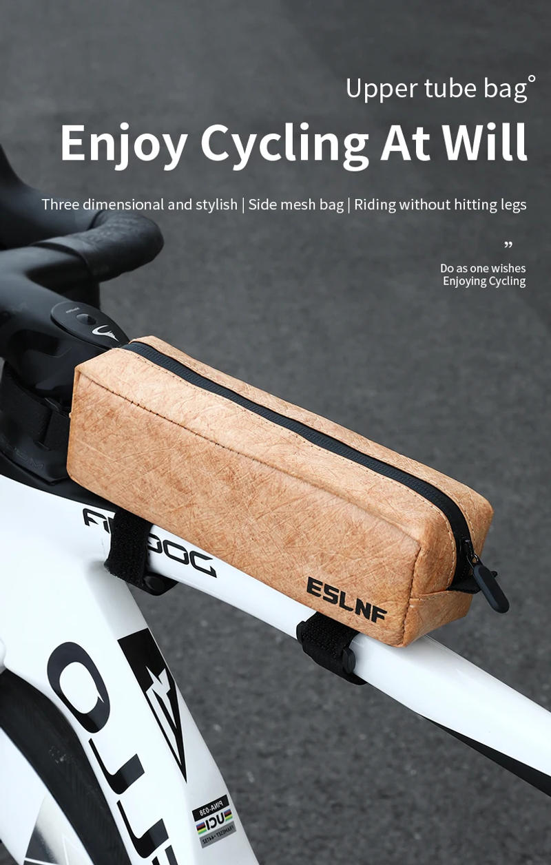 Description Picture 2 of itemESLNF Bicycle Front Beam Bag & Top Tube Bag Set - Head Tube Phone Pouch Included - Mountain & Road Bike Cycling Accessories Pack