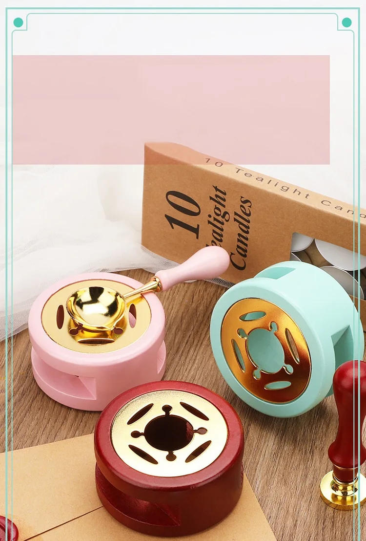 Description Picture 2 of itemRetro Sealing Wax Furnace Stove Melting Pot Spoon for Stamp Head  Vintage Wax Seal melts Fire Paint Tools Set Wood Stove SB008