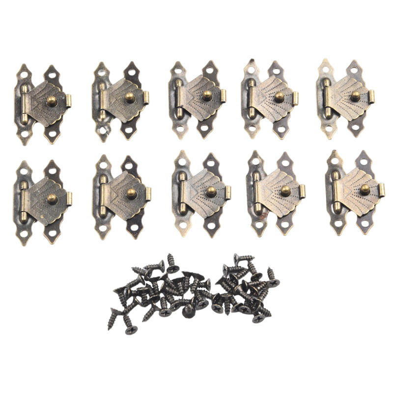 Description Picture 6 of itemPadlock Hasps Latch None Latch Hook Silver Antique Bronze Clasp Lock For Wood Boxes Gold Hasps Latch Brand New