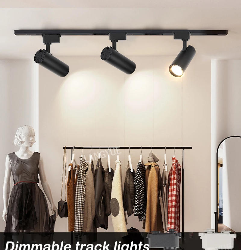 Description Picture 3 of itemLed Track Light Stepless Dimming Spotlight COB Smart Track Lamp Ceiling Track lighting For Clothing Stores Home Kitchen Bedroom