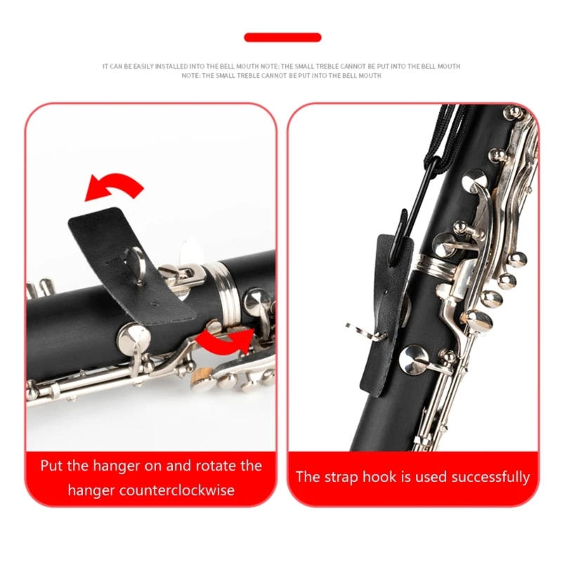 Description Picture 4 of itemSaxophone Neck Strap, PU Leathers Sax Strap Padded for Alto Sax Tenors Clarinet Baritone Soprano Horn Musical Instrument