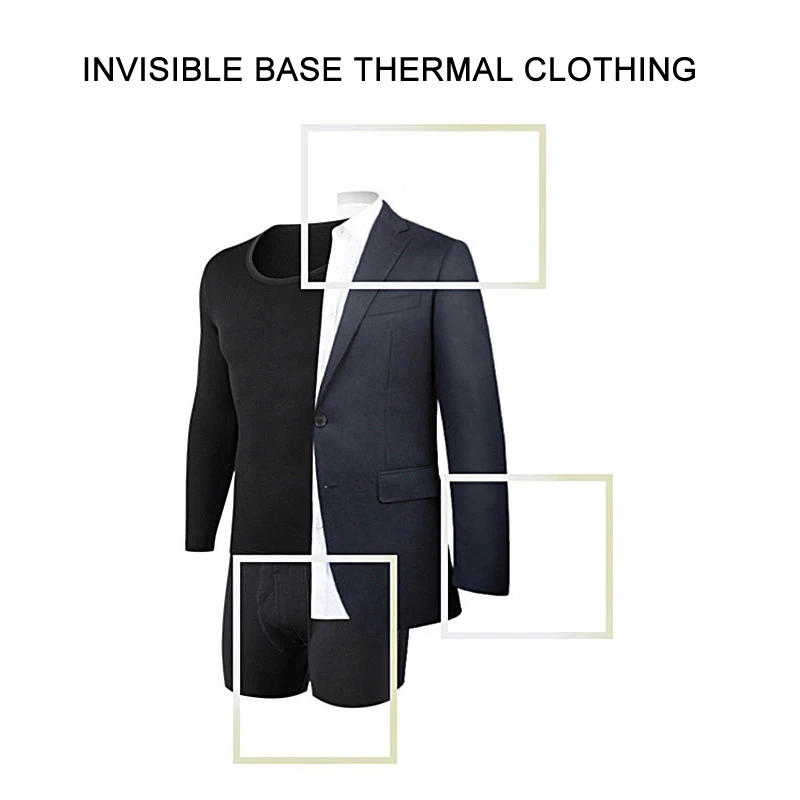 Description Picture 5 of itemMen Premium Thermal Underwear Suit Ultra Soft Long Johns Fleece Lined Warm Base Layer Mens Thermals Top and Pants Set of 2