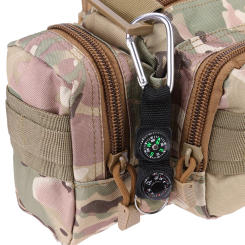 3 in 1 Climbing Compass Multifunction Keychain Compass Thermometer Camping Survival Tools Mini Compass for Mountaineering Hiking