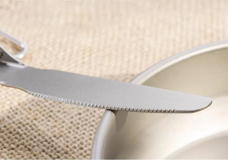 Description Picture 5 of itemKeith Titanium Tableware Knife Portable Healthy Lightweight Outdoor Picnic Hiking Folding Cutlery Ti5304